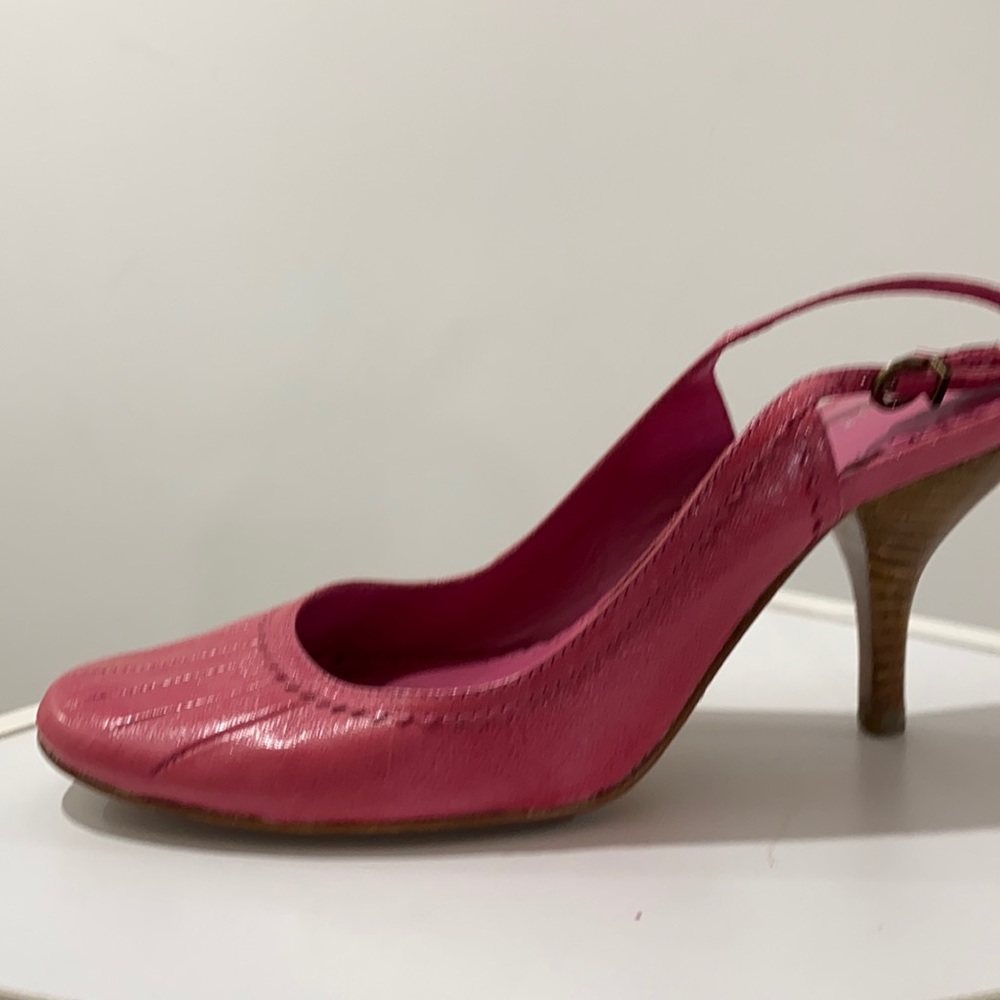 Boutique 58 pink leather slingback sandals 7.5